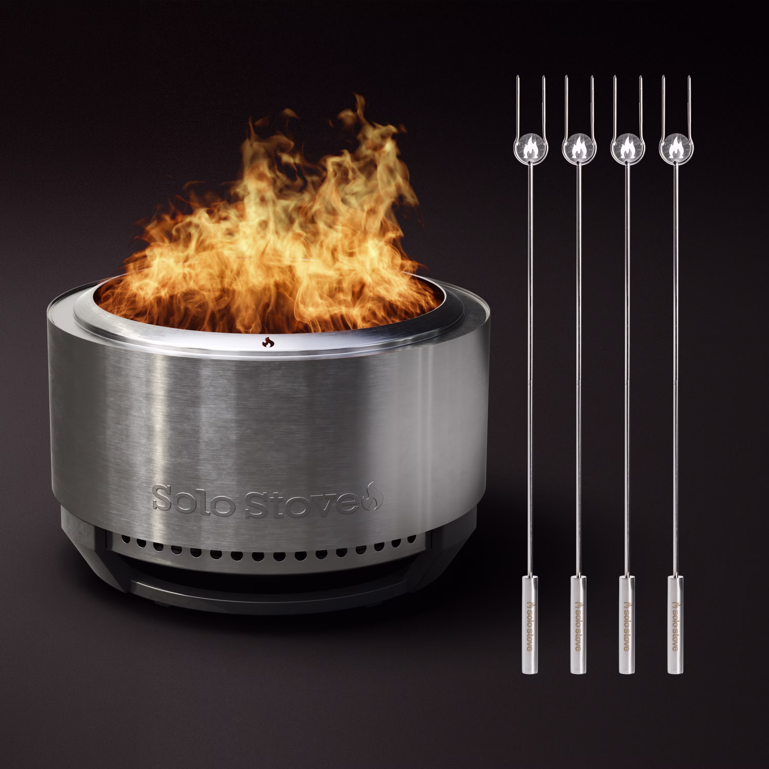 Summit 27" Fire Pit + Roasting Sticks Bundle