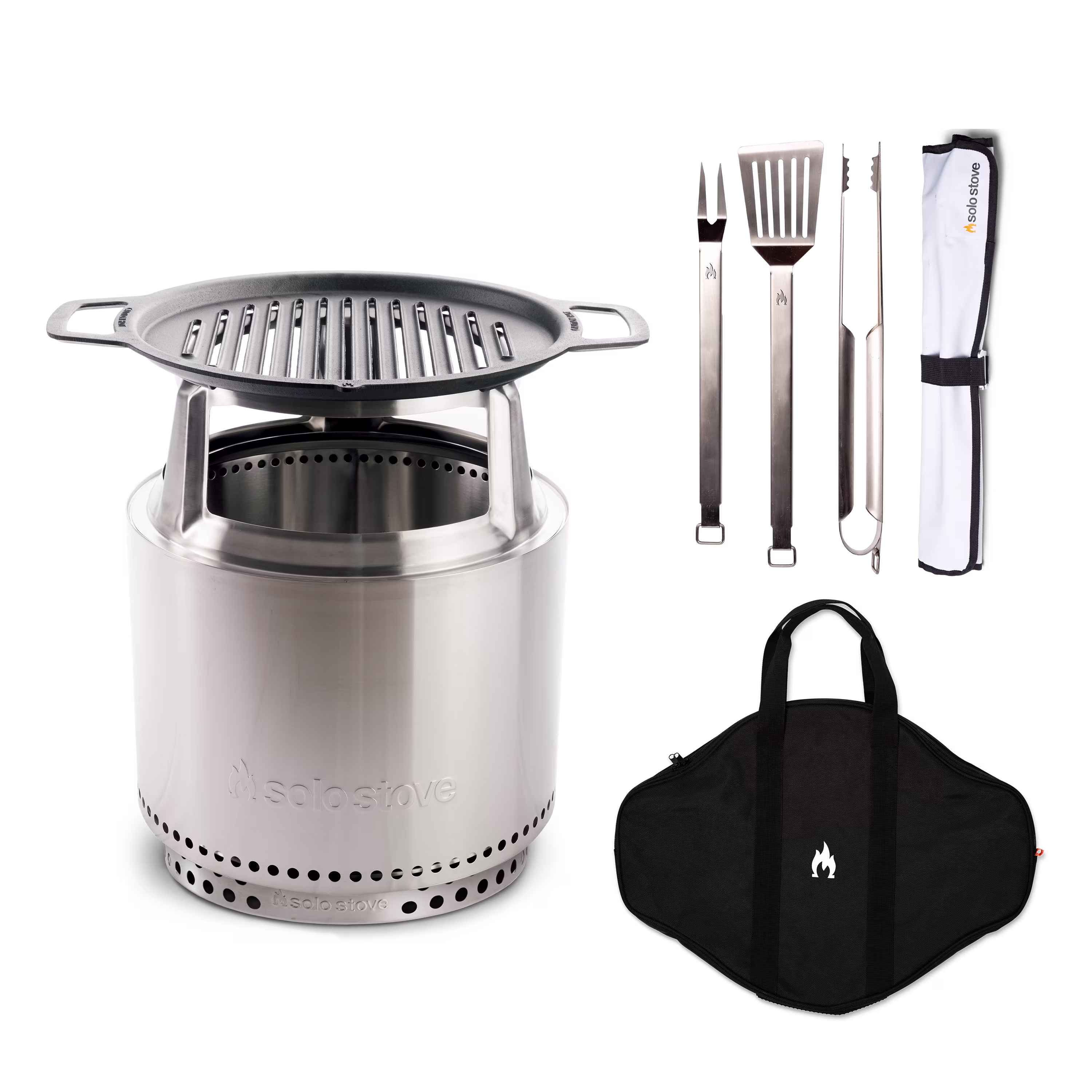 Bonfire 19.5" Fire Pit Flame and Feast Bundle